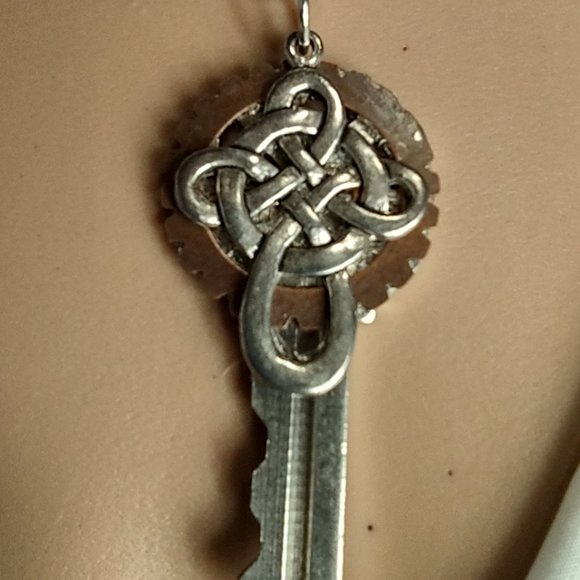 Rag Frog Revival Up-cycled key pendant necklace 18" - Picture 3 of 3